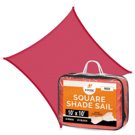 Sun Shade Sail 10' X 10' - Red Square